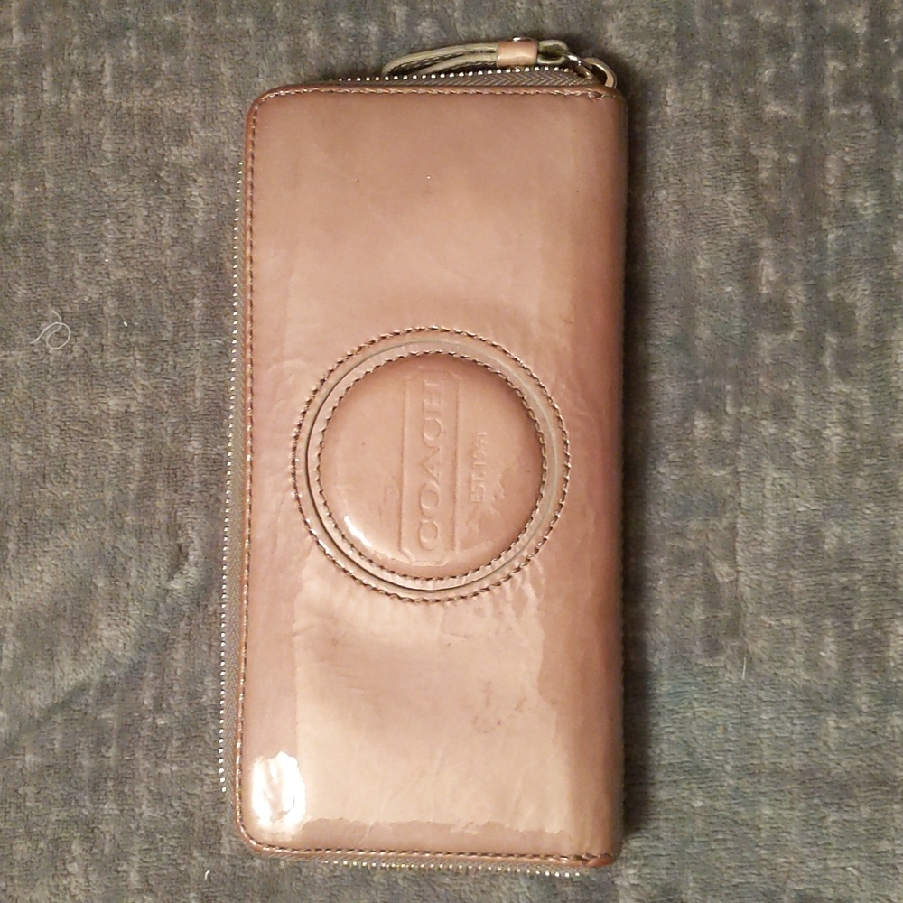 Coach Grey plastic coated wallet